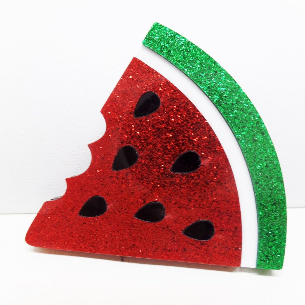 FABULOUS ACRYLIC WATERMELON FRUIT BROOCH